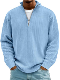 Men's Ribbed Relaxed Jumper, Knitted Sweater