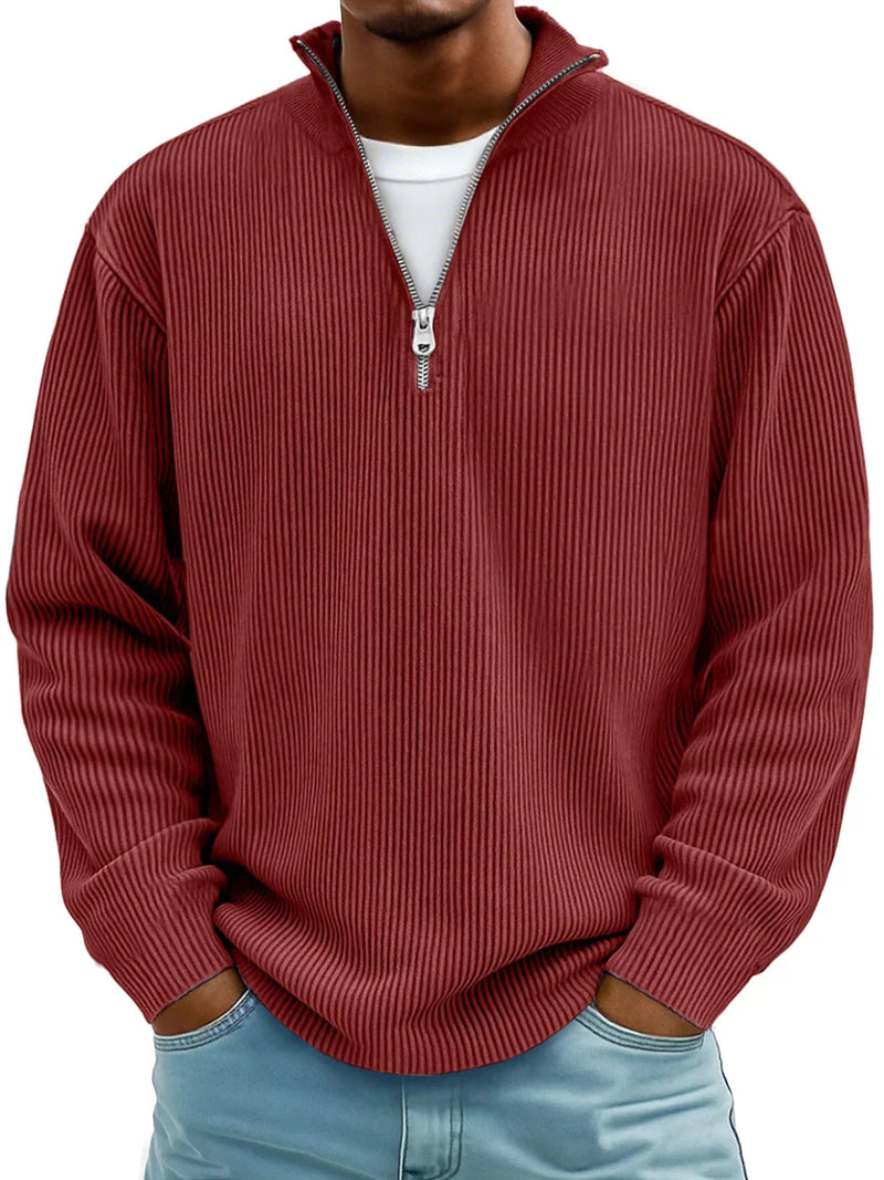 Men's Ribbed Relaxed Jumper, Knitted Sweater - view 7