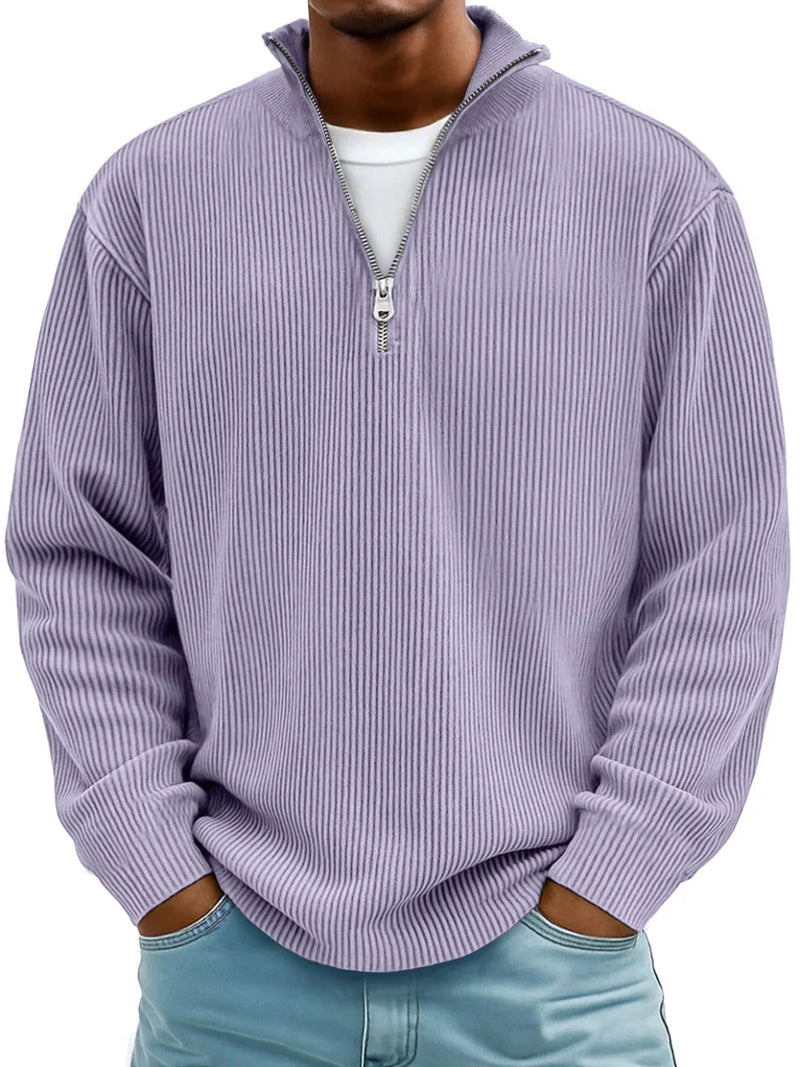 Men's Ribbed Relaxed Jumper, Knitted Sweater - view 2