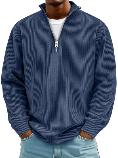 Men's Ribbed Relaxed Jumper, Knitted Sweater - view 9