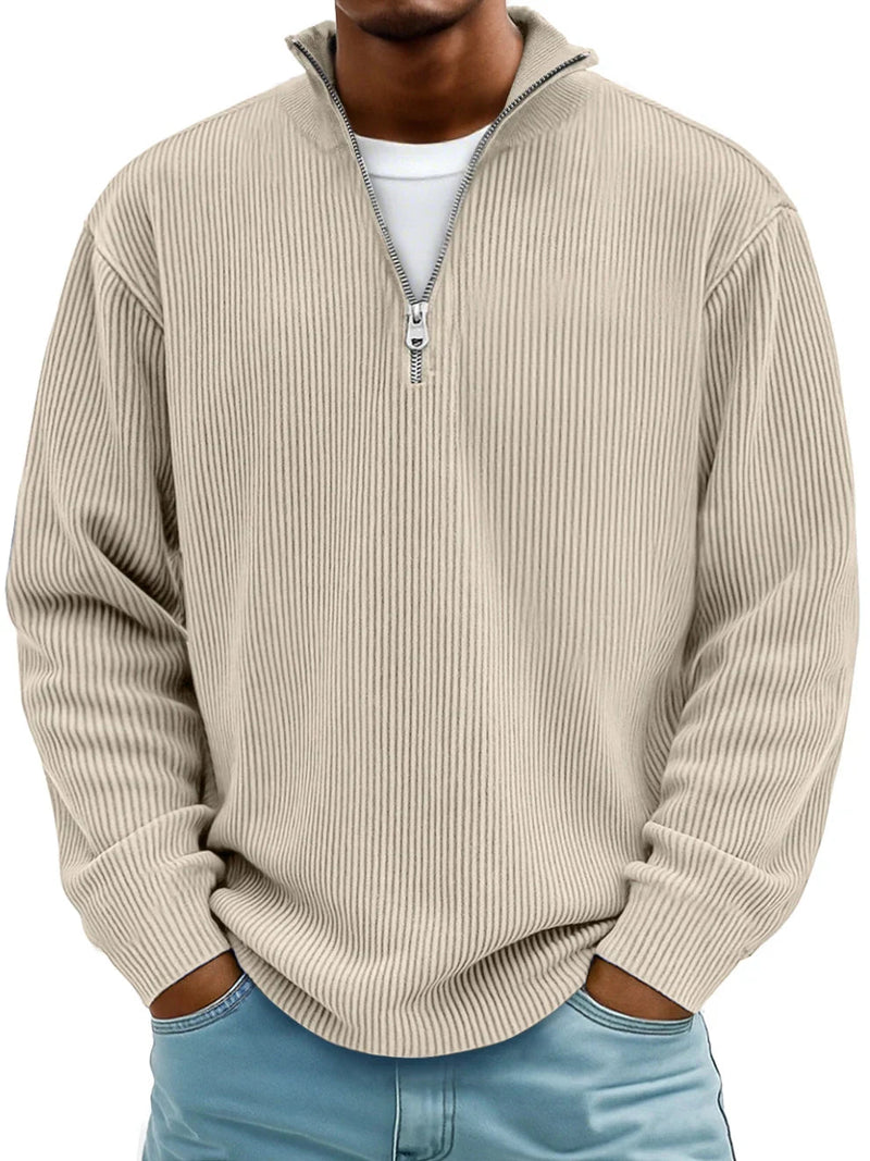 Men's Ribbed Relaxed Jumper, Knitted Sweater - view 5