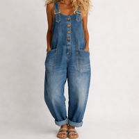Petra | Relaxed adjustable denim jumpsuit