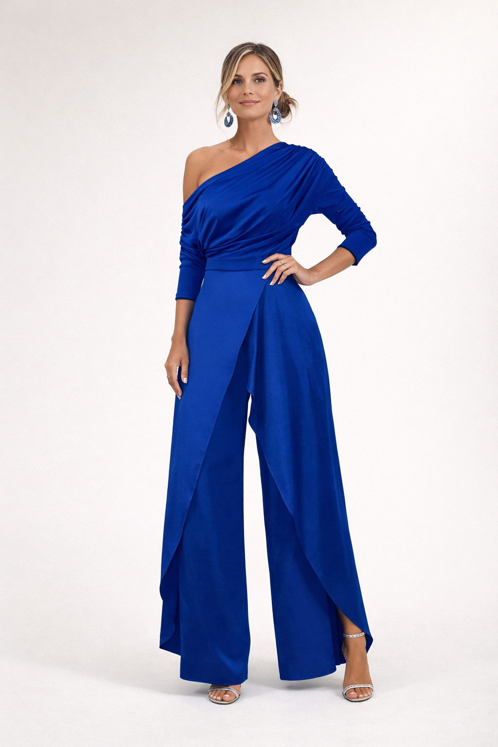 Marvina Blue jumpsuits - front view