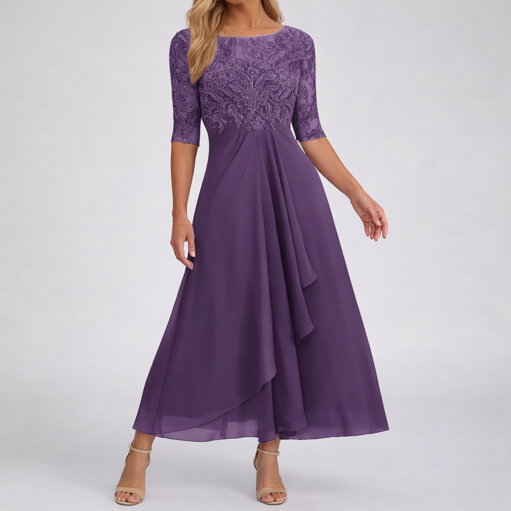 Zorienne — lace midi dress view 10