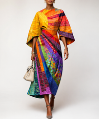 Marvelyn | Midi Dress Vibrant Print Daytime Versatile