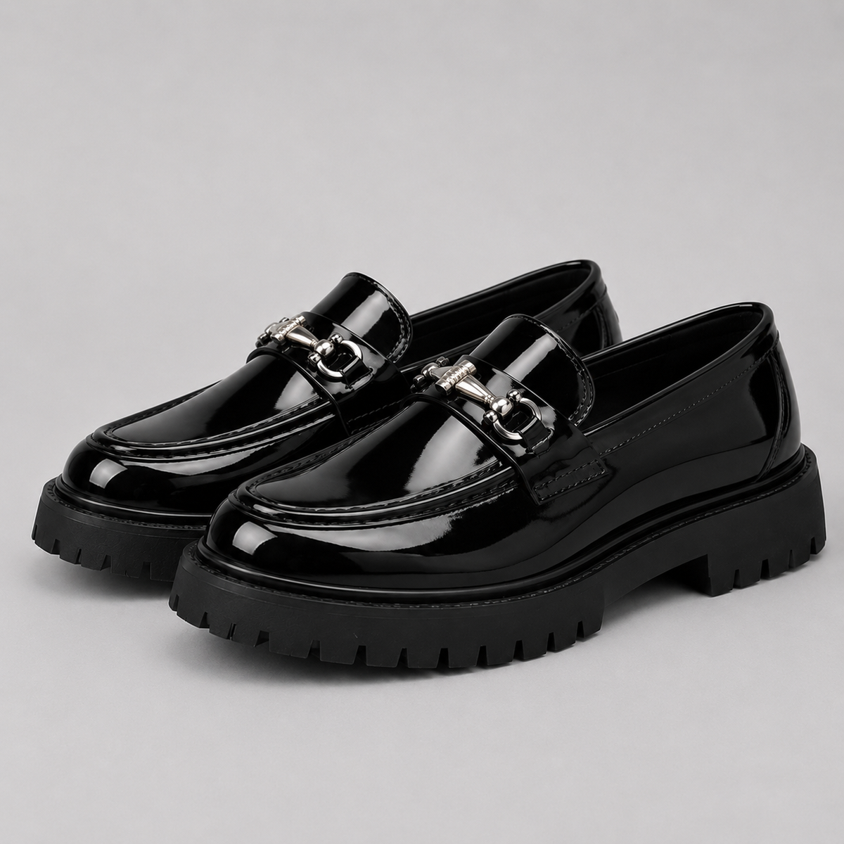 Men's Chunky Sole Loafers, Slip-On Shoes - view 3