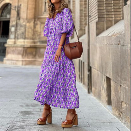 Olverine | Midi Dress Embroidered Detail Soft Fabric