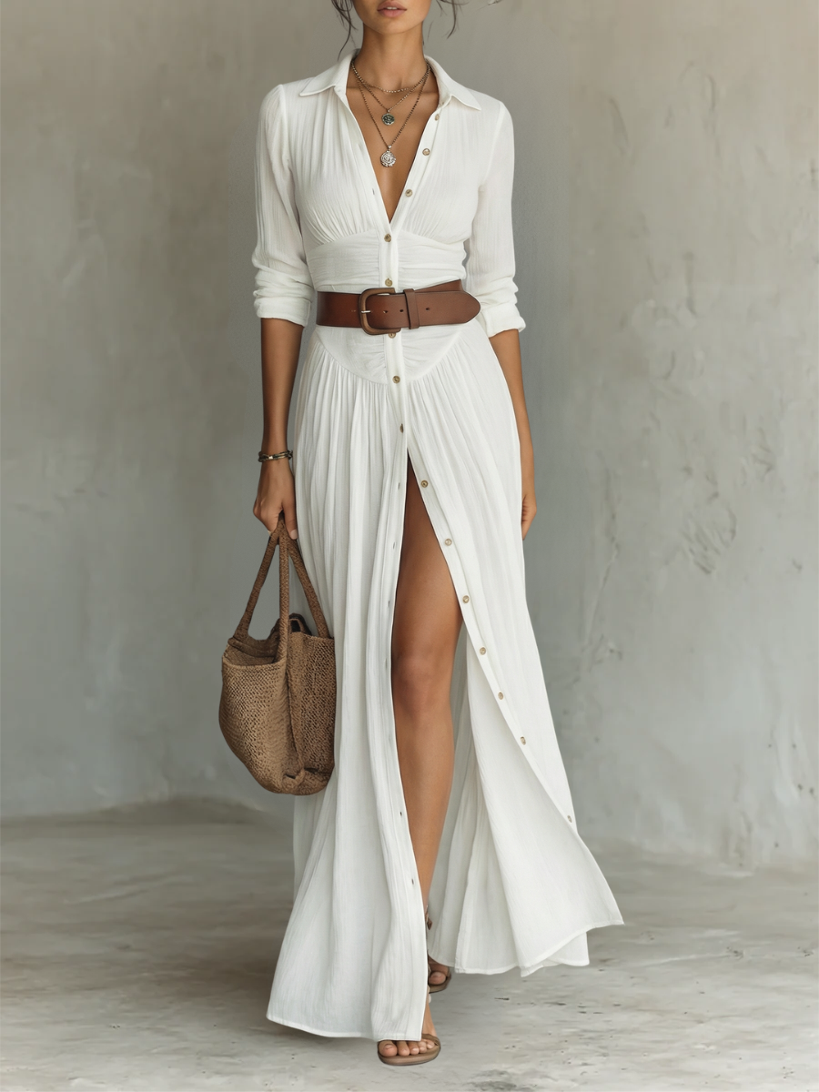 soranelle white dress - front view