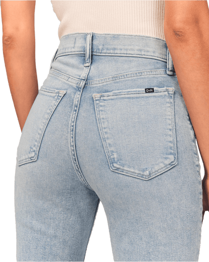 Jean évasé allongé taille haute