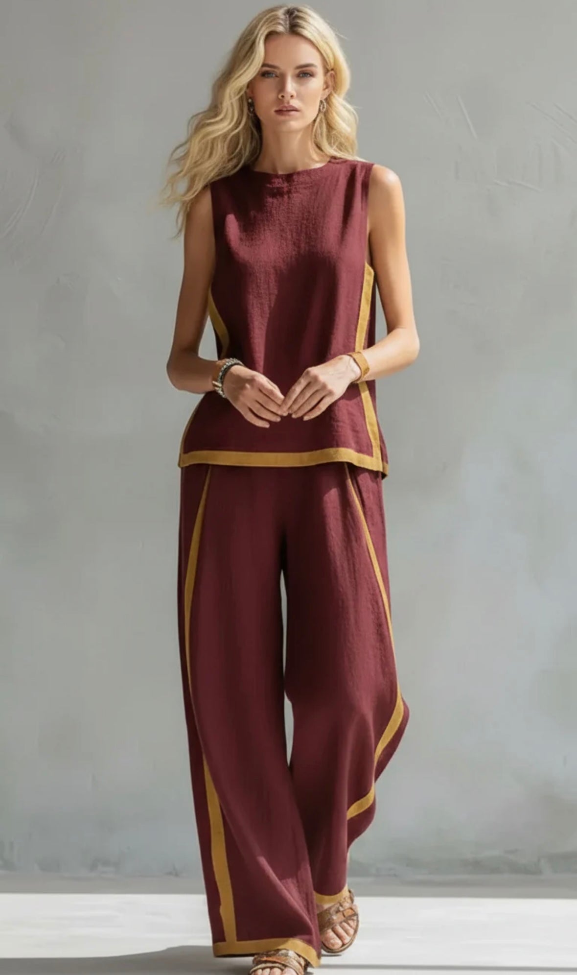 Leila co-ord set - Bordeaux front
