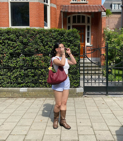 Bernaia | Woven Moon Bag