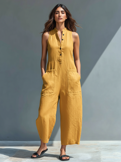 nelvara yellow jumpsuit - color variant