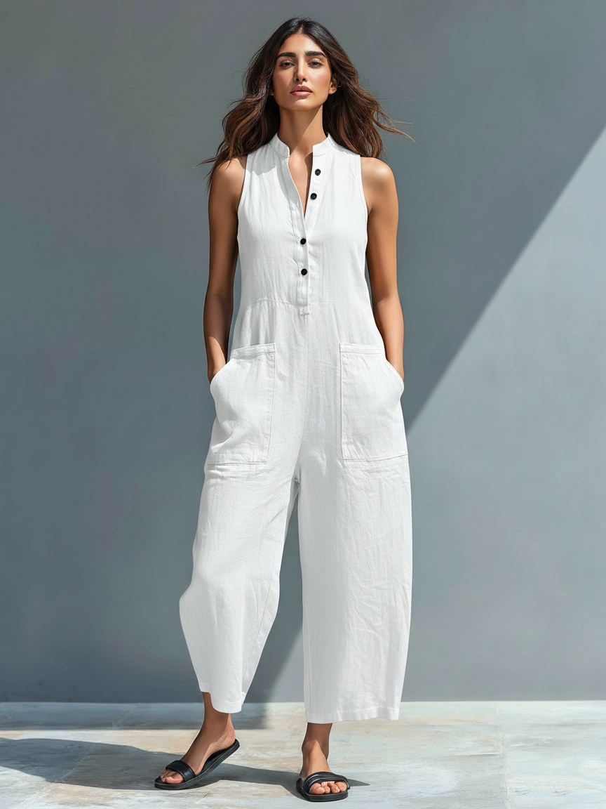 nelvara white jumpsuit - color variant