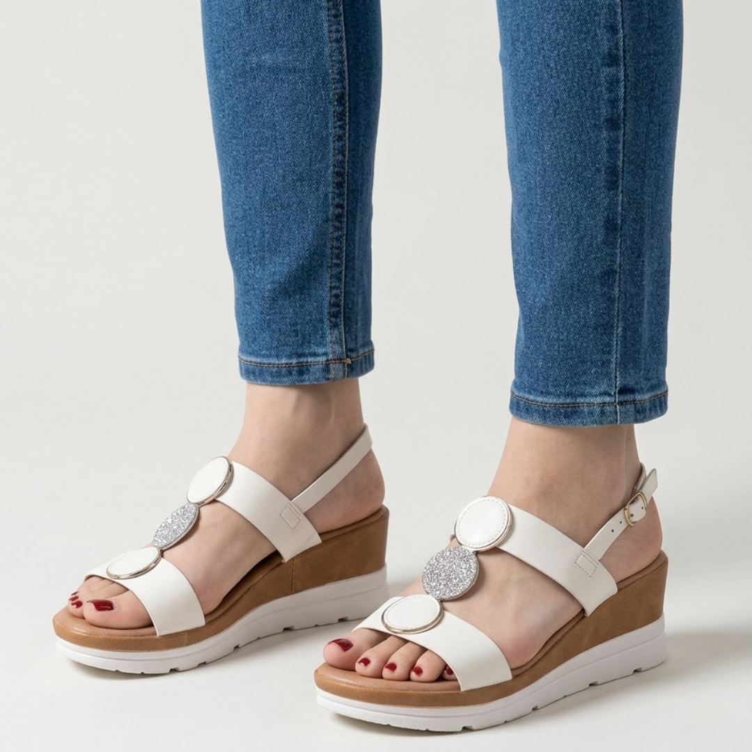 Gelvane wedge sandal side view