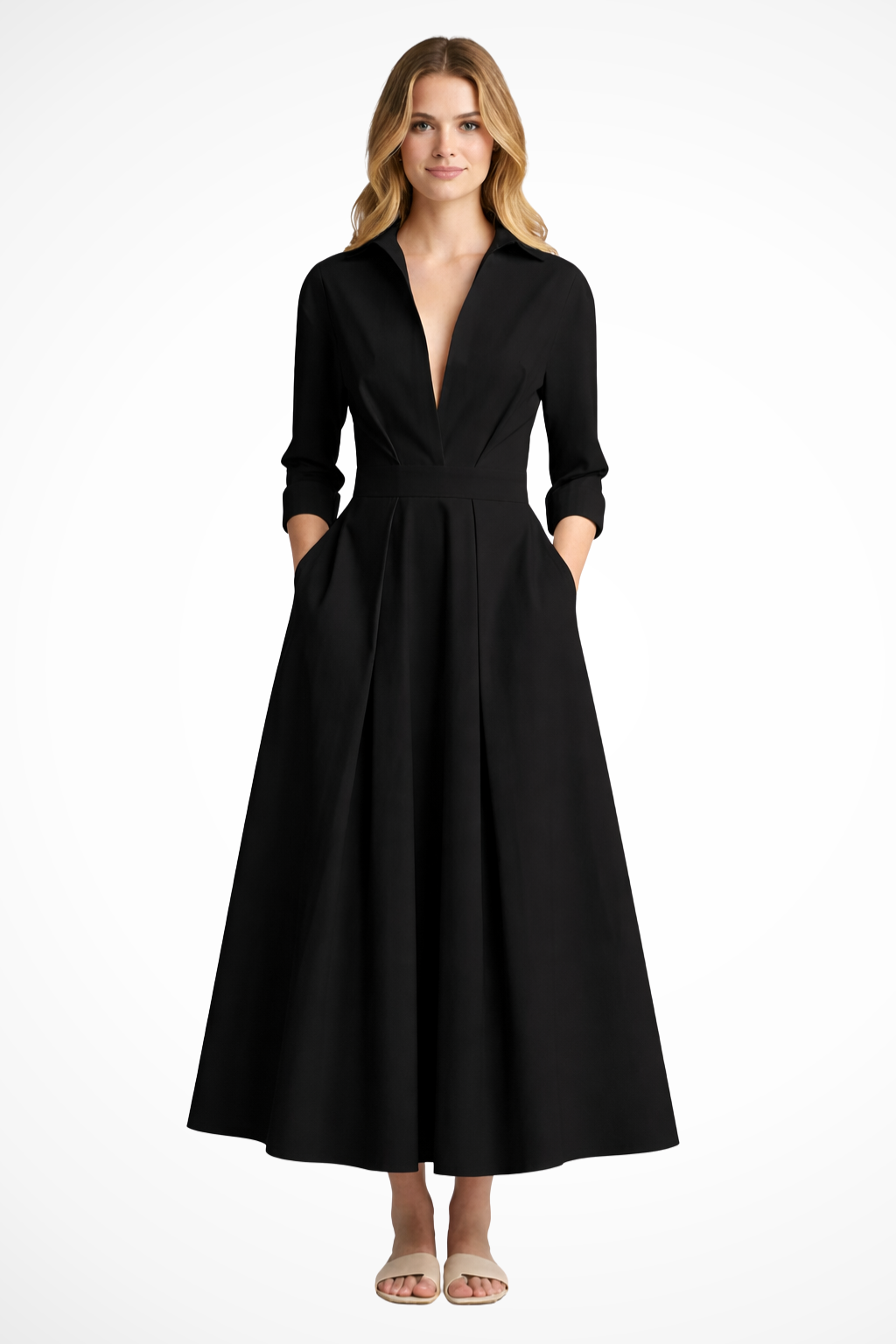 Maline — midi dress black