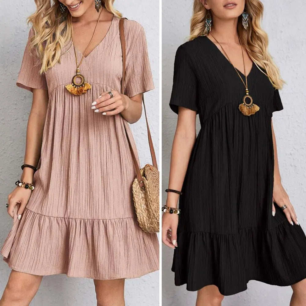 Delvine boho ruffle dress - lifestyle 2