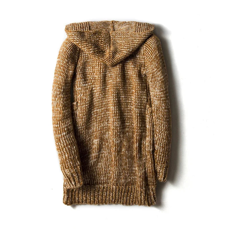 Men's Hooded Cardigan, Knitted - view 7
