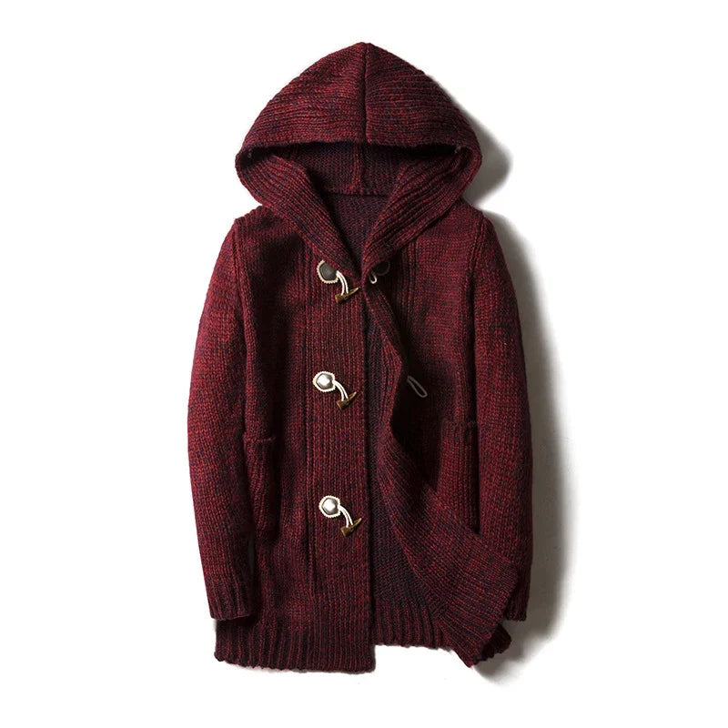 Men's Hooded Cardigan, Knitted