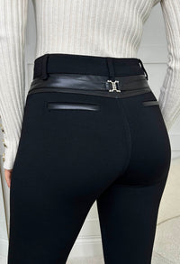 Women's High Waisted Leggings with Zip Detail, Stretch Riding Style Leggings