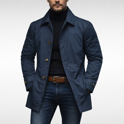 Tressé trench coat - Navy