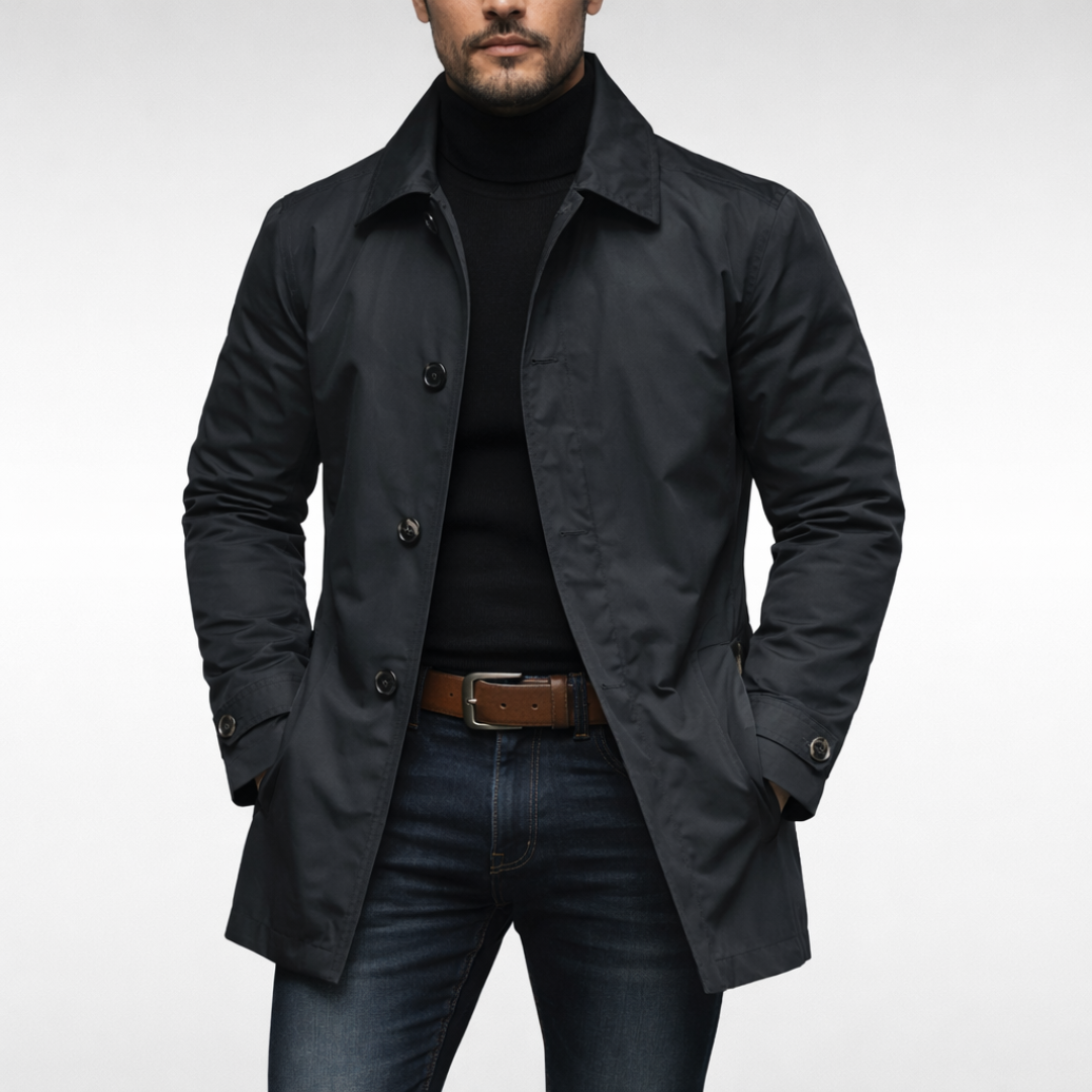 Tressé trench coat - Black