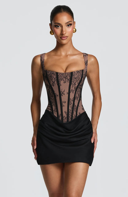 Julls | Elegant Fitted Mini Dress For Evening Styling