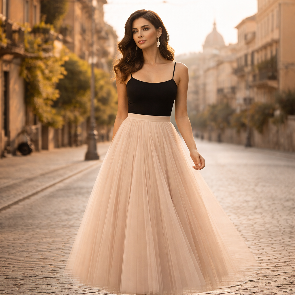 Lesley | Favolosa Gonna Lunga in Tulle