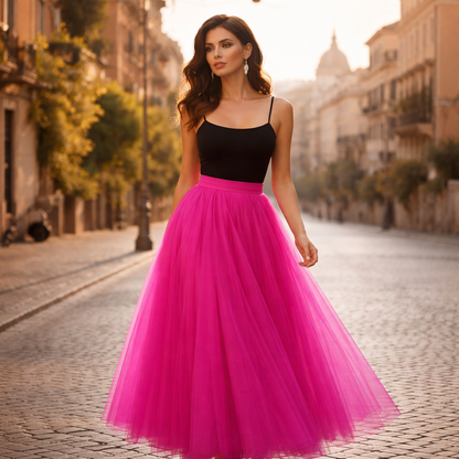 Lesley | Favolosa Gonna Lunga in Tulle