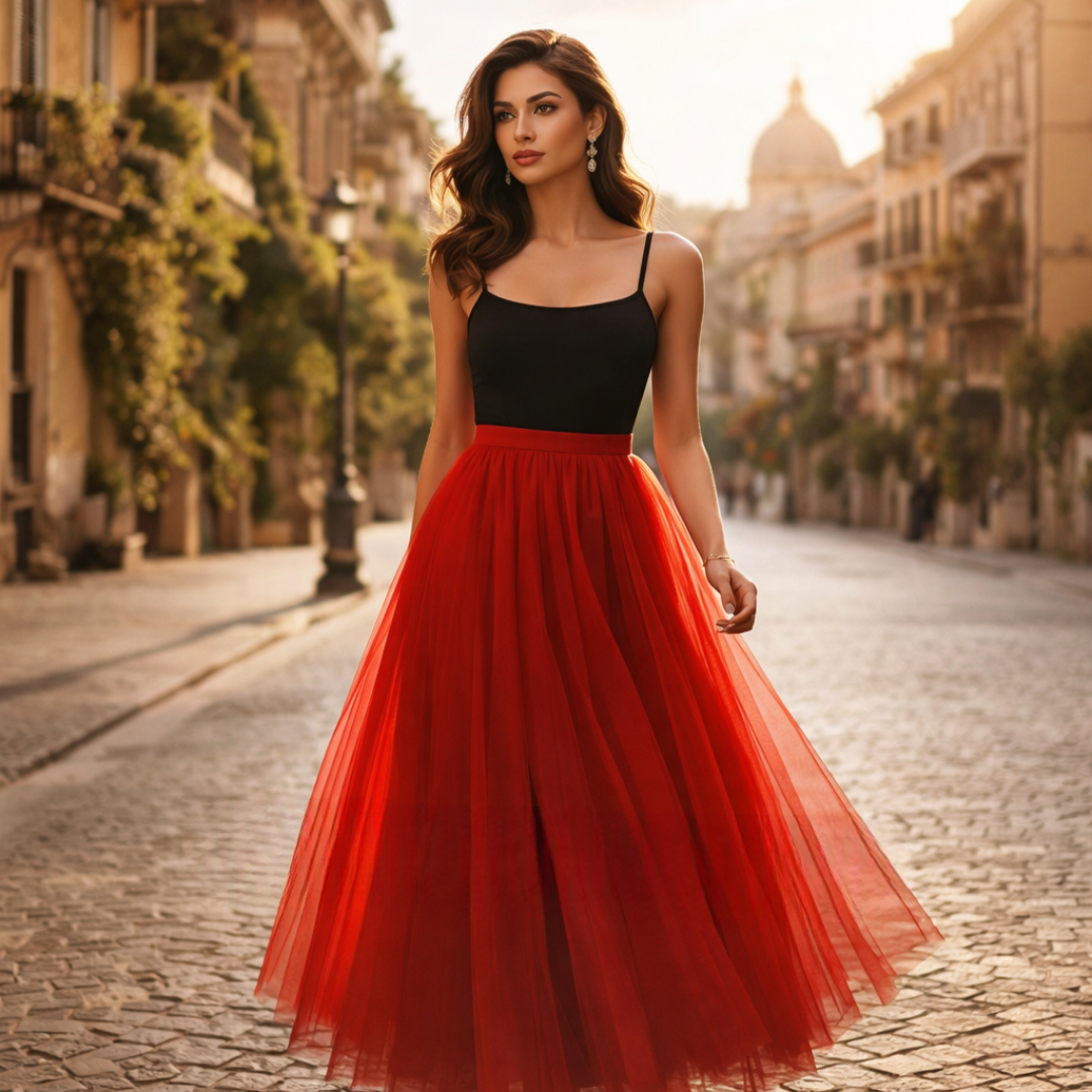 Lesley | Favolosa Gonna Lunga in Tulle