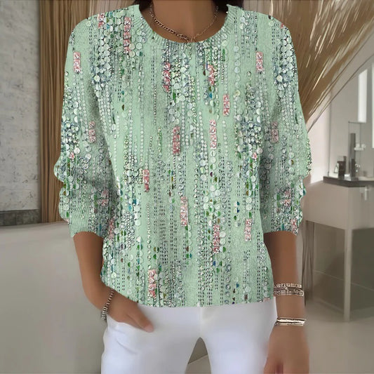 Mary | Vintage Casual Long Sleeve T-Shirt For Everyday Styling
