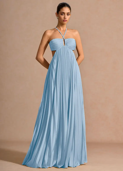 Maur | Elegant Halter Maxi Dress For Spring And Summer Occasions