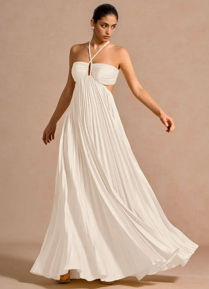 Maur | Elegant Halter Maxi Dress For Spring And Summer Occasions