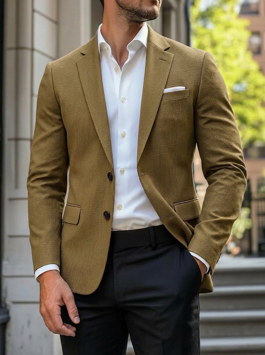 Men's Single-Breasted Jacket, Zip-Up Outerwear