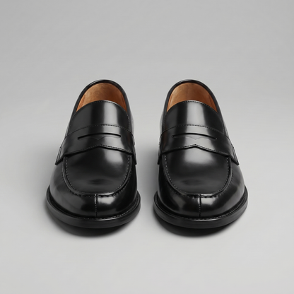 Men's Leather-Look Penny Loafers, Slip-On Shoes - view 6