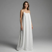 Mirasel | Cami Dress Satin Slip Adjustable Straps Lounge Midi