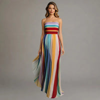 Aurora | Colourful fluid maxi dress