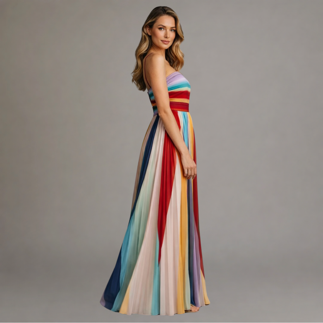 Aurora multicolour maxi dress full length