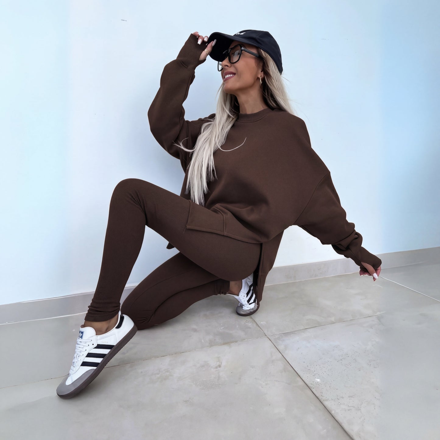 Tessane Brown co-ord set - front view