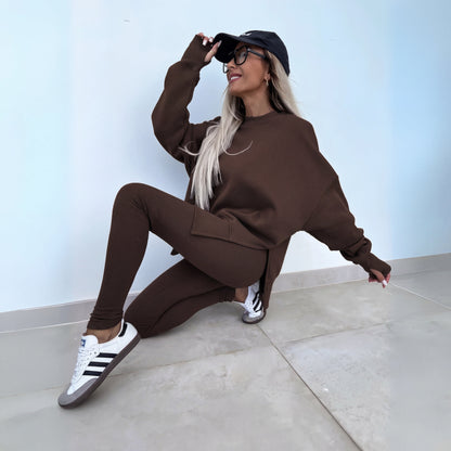 Tessane Brown co-ord set - front view