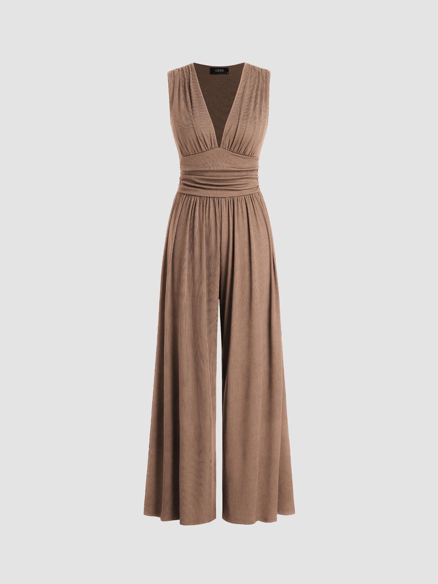 Ondria Camel jumpsuits - front view