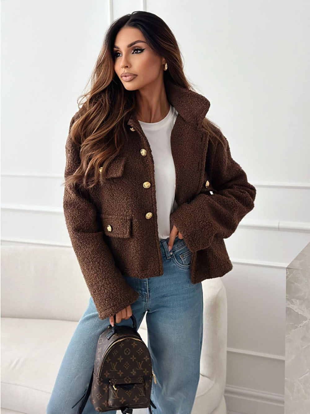 Women's Boucle Jacket, Zip-Up - view 7