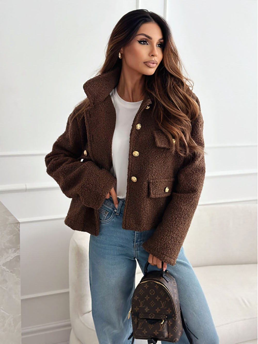 Women's Boucle Jacket, Zip-Up - view 2