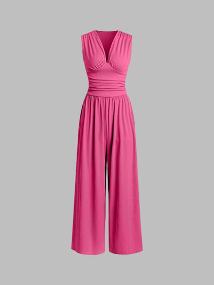 Ondria Rose Red jumpsuits - front view