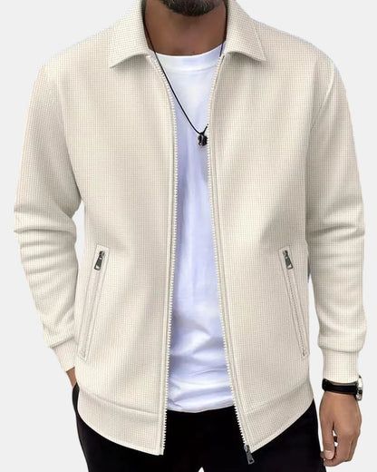 Men's Classic Textured Jacket, Zip-Up