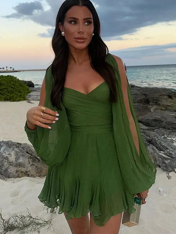 Puff sleeve dress