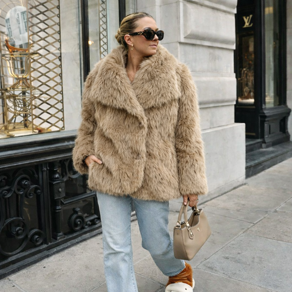 Faux fur teddy coat