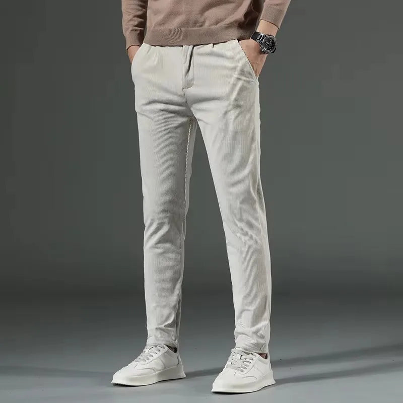 Men's Slim Fit Tapered Dress, Knitted - view 9