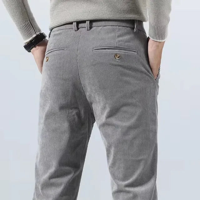 Men's Slim Fit Tapered Dress, Knitted - view 2