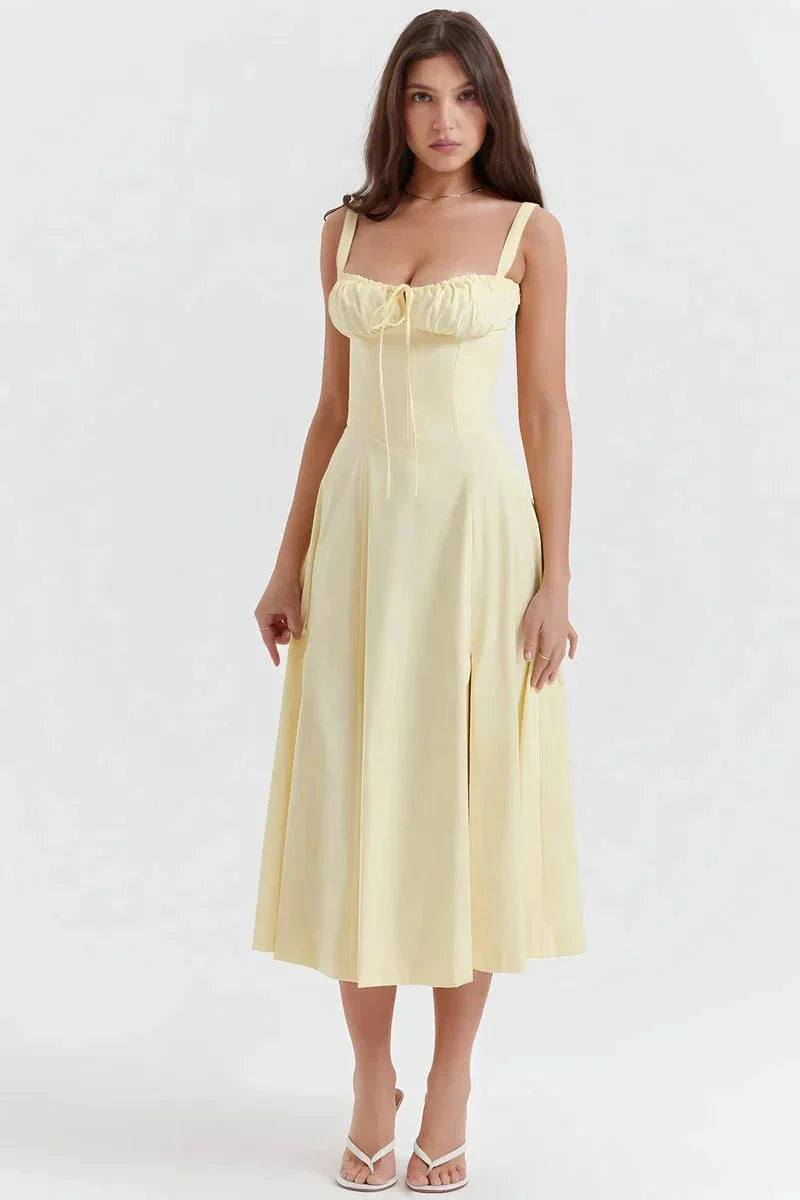 Korselle | Women's Floral Corset Bodice Midi Dress — image 5