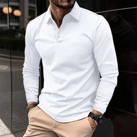 Men's Polo Long-Sleeve Shirt, Knitted